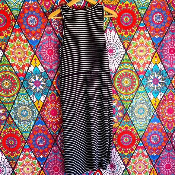 Decjuba D-LUXE BASICS Striped Sleeveless Tank Dress Sz XS - Picture 4 of 8